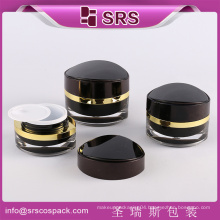 Plastic 15g 30g 50g black acrylic cosmetic jar